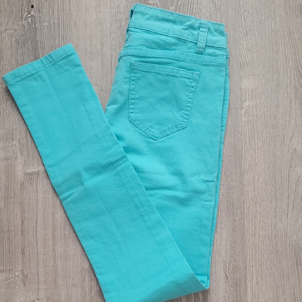 Women's Turquoise Stretchy Skinny Jeans